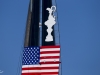 The america's cup logo on the wing of Oracle Team  USA