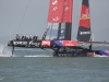 Team New Zealand winning the Louis Vuitton cup