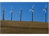 Wind turbines installed on the Alatamont pass near the San Francsico Bay.