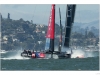 Team New Zealand beating Team USA at the first mark.