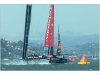Team New Zealand beating Team USA at the first mark.