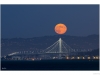 Full moon over the bay bridge