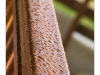 Water drops are drying on the handrail