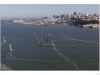 View of San Francisco with the AC45 fleet