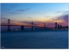 The bay bridge by night