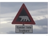 Sign at the entrance of Longyearbyen