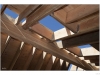 Wood roof being built in California