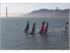 The Golden Gate bridge and the AC45 fleet.