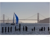 View of the Golden Gate bridge from Angel Island