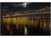 Testing the new lights of the Bay Bridge
