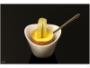 White truffle oil-infused custard with chive chip