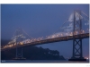 The bay bridge in the fog